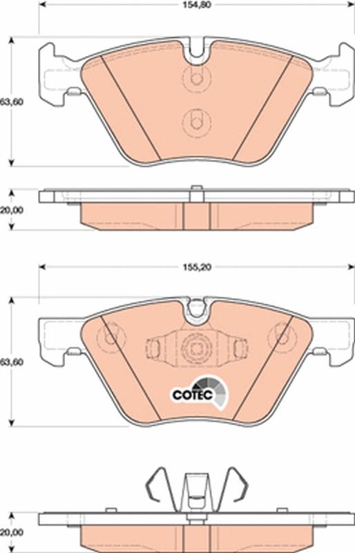 Kit de plaquettes de frein, frein à disque
