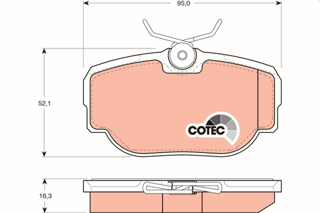 Kit de plaquettes de frein, frein à disque