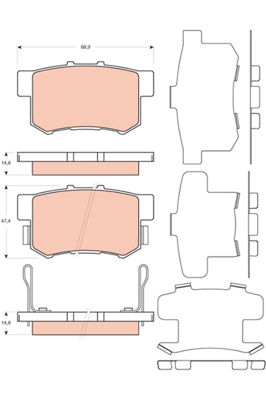 Kit de plaquettes de frein, frein à disque
